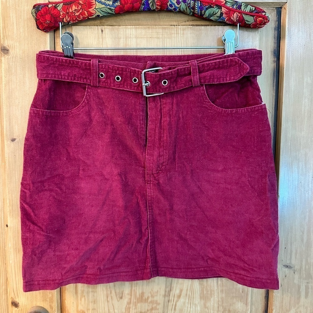 Misguided Raspberry Corduroy Mini Skirt. Bought in England - US Size 6